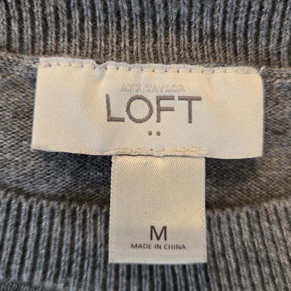 LOFT Gray Knit Sweater - Picture 6 of 6
